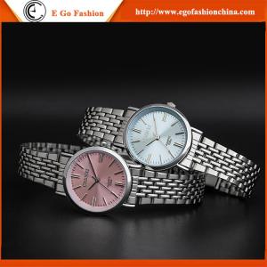  026A Pink Watch Blue Sapphire Watches Man Stainless Steel Watch Quartz Watch Women