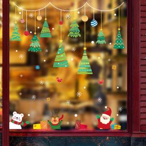  Shop Window Christmas Wall Stickers Decoration PVC Material Eco - Friendly Manufactures