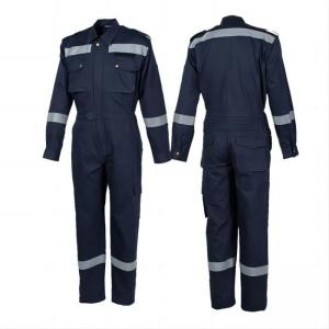  Comfortable 100% Cotton Safety Coverall Suit Pre Shrunk Fire Retardant For Personal Protection Manufactures