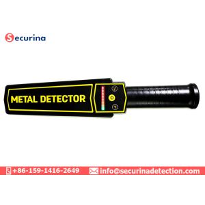  Black Color Hand Held Metal Detectors Scanner Intelligent LED Light Bar Alarm Manufactures