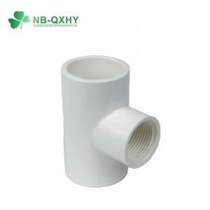 China 1/2 Inch to 1 Inch Sch40 Plastic Pipe Fitting Tee PVC Female Tee with Round Head Code on sale
