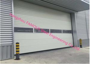 China PU Foaming Automatic Handle Industrial Garage Doors EPS Sandwich Panel Sliding Door For Workshop on sale