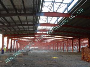  A36 Pre Engineered Industrial Steel Buildings Welded H Shape For Fabric Mills Manufactures