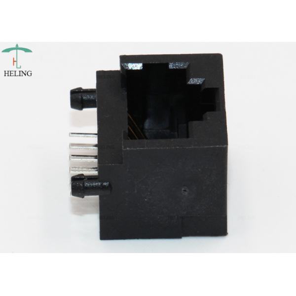 Side Entry 10 Pin RJ45 Female Connector Unshielded Black Housing Thru - Hole Type