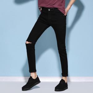  Breathable Mid Waist Men Pants Mens Skinny Jeans With Zippers Manufactures