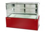 Floor Standing Refrigerated Cake Display Cabinet High Humidity Square Glass Cake