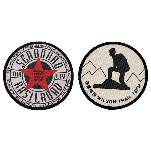 Solid Color Screen Printed Patches , Custom Twill Patches For Clothing