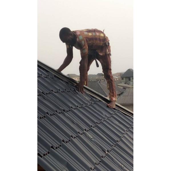 PLC Control Color Glazed Tile Roll Forming Machine Hydraulic Cutting Long Service