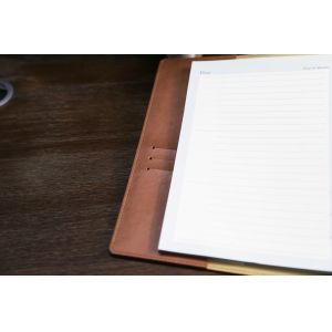 Softcover A6 ring binder organizer with snap fastner offset paper