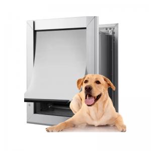  Customized Aluminum PET Door Controllable Access Two Way Dog Door Manufactures