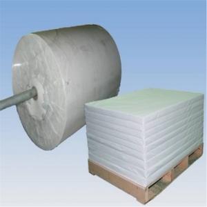 China RPD Rich Mineral Board Stone Paper Roll Double Coated For Stationery on sale