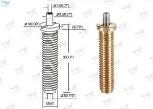  Precision M 8 Fully Threaded Brass Cable Gripper / Aircraft Cable Adjustable Fittings Manufactures