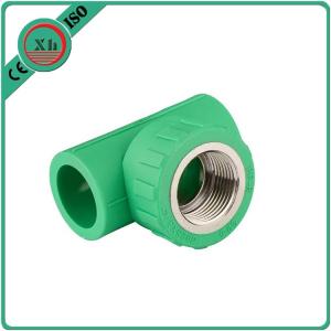 China Reliable PPR Female Threaded Tee Green / White Color Smooth Internal Surface on sale