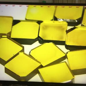  Yellow Monocrystalline Diamond Square HPHT CVD Diamond For Diamond Tools Manufactures