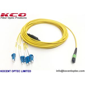 MPO/APC - LC/UPC 8fo Fiber Optic Patch Cord SM G657A LSZH Cover Customized