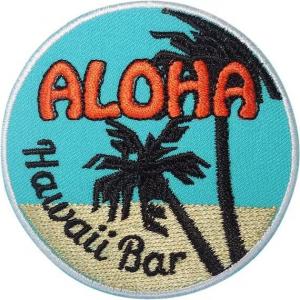 China Hawaii Bar Iron Sew On Patch Clothes Palm Trees Hawaiian Beach Embroidered Badge on sale