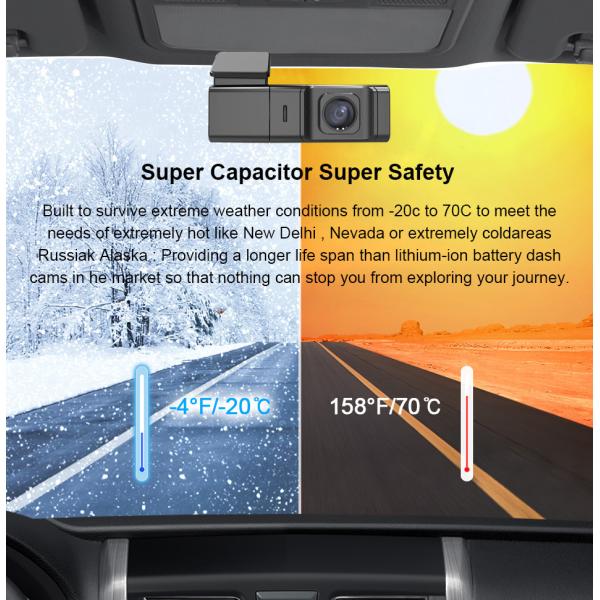 4K 2K Front And Rear Dual Blackbox DVR Dash Cam Camera Car Camcorder 170 Degree