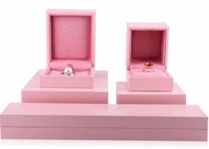  Elegant Pink Wooden Jewelry Box Ring Case Durable For Presentation Gift Manufactures
