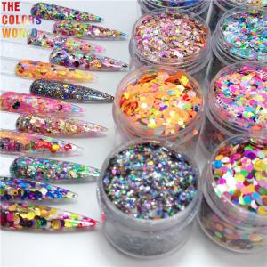  Non Toxic Nail Art Glitter Mix Sequins BOPBT Cosmetic Grade For Body Nail Decoration Manufactures