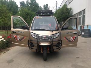  200w Enclosed Rear Drum Brake 65KM/H Cabin Tricycle Manufactures