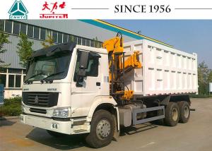China SINOTRUK HOWO 6x4 Dump Boom Truck 336HP With Crane on sale