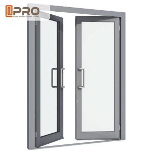  Aluminium Double Glazed French Doors , Soundproof French Hinged Doors STEEL DOOR HINGE swing door hinge DOOR CONCEAL Manufactures