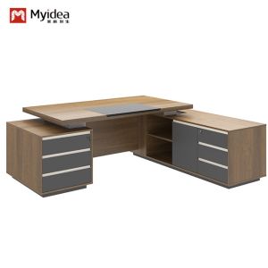 Buy cheap Walnut Color Modern Manager Office Desk Commercial Furniture Support customizati from wholesalers