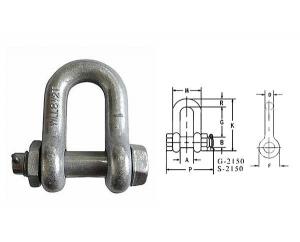  Safety Chain Bolt Type Anchor Shackle 5/8 Small D Ring Manufactures