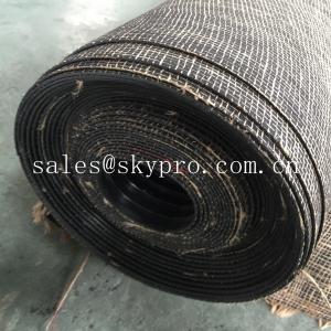  Durable wide ribbed rubber safety mats with nylon mesh fabric reinforced on bottom Manufactures