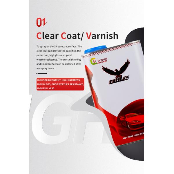 High Consistency Clear Coat Varnish 1L X 12 High Coverage For Automotive Paint