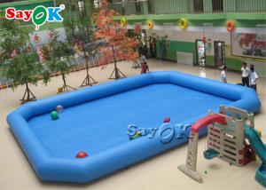 China Inflatable Swimming Pool Double - Stitched Blue Inflatable Pool Float For Commercial Water Park on sale