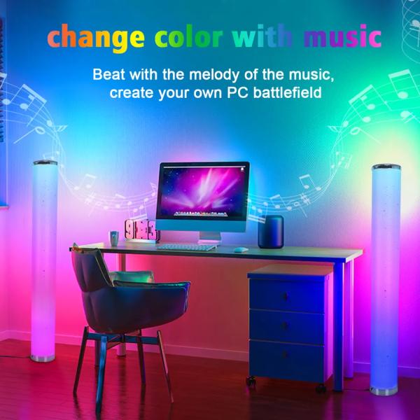 LED RGB Floor Lamps Modern Stand Floor Light with Remote Control and Support Dimmer