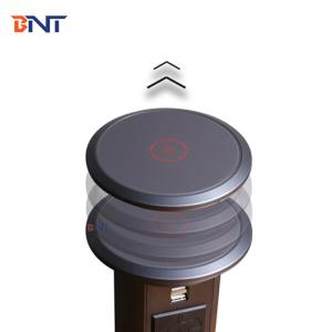 white universal automatic motorised pop up kitchen socket