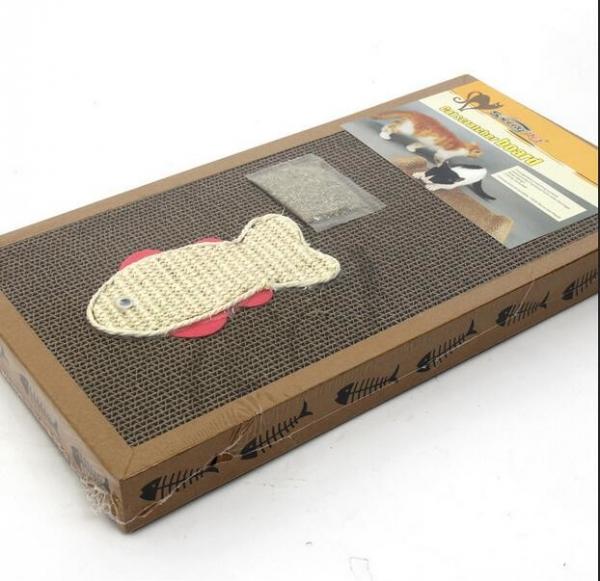 Quality Playing Cat Scratch Board Durable , Cat Scratcher Cardboard With Refills for sale