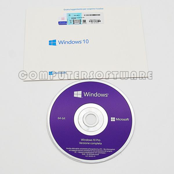 32 64 Bit Win 10 Pro Oem Italia Windows 10 Oem Professional Dvd