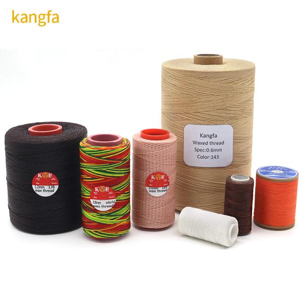 Polyester/ Waxed 150D/16 Color Hand Sewn Flat Wax Thread for Leather Goods Material