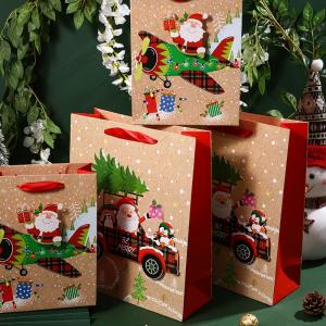  250g White Cardboard Eco Friendly Christmas Gift Tote Bags 30g/PCS Manufactures