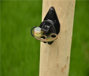 China Galvanized Steel 3 Way Post Pinlock Electric Fence Insulator With Three 14mm Hole on sale