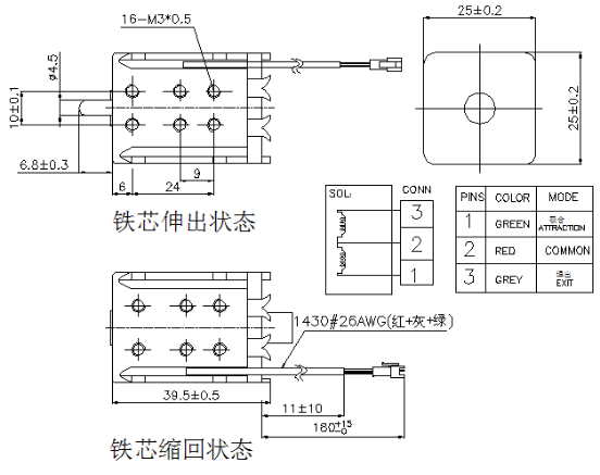 DSN-0940N DC24V 40W Electromagnetic Push Pull Solenoid