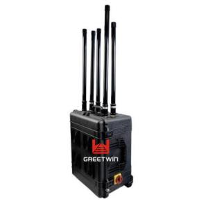 Long Range 2.4G 5.8G GPS Drone Signal Jammer , High Power Backpack Jammer
