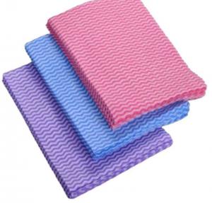 China ISO Home Disposable Cleaning Rags , Kitchen Floor Spunlace Non Woven Fabric on sale