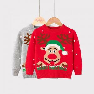 China Kids Baby Boys Pullover Sweaters Baby Boy Long Sleeve Christmas Cartoon Knit Children's Christmas Sweaters on sale