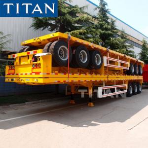  TITAN tridem axle flat top high bed flatbed car trailers for sale Manufactures