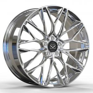 China Benz C250 1 Piece Forged Wheels Polished Alloy Aluminum 5x112 on sale