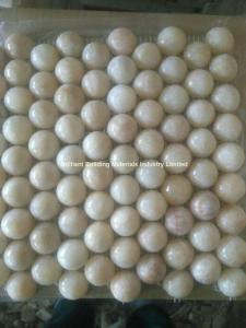  Honey Onyx Marble Mosaic Tiles Half Ball Design Manufactures