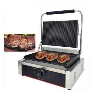  Stainless Steel Cast Iron Sandwich Panini Contact Grill Maker Dismountable Oil Collector Manufactures