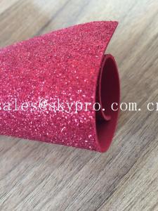  Sparkly Red Printed Glitter EVA Foam Sheet With Non Discoloring Adhesive Ethylene Vinyl Acetate Manufactures