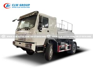 China HOWO 4x4 5Cbm Fuel Delivery Truck Mobile Fuel Tanker Off Road Aircraft Oil Transport on sale