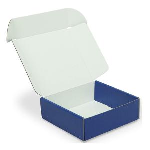  Custom Logo Printing Corrugated Navy Blue Gift Packaging Shipping Box Manufactures