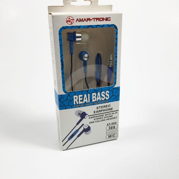 Paper Mobile Charger Earphone Packaging Box CMYK Offset Printing With Clear Window